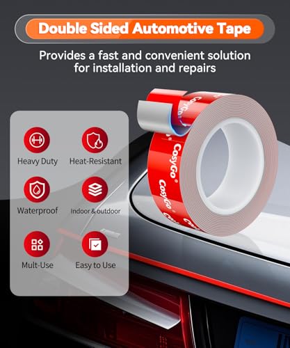 Double Sided Tape Heavy Duty, 15FT Outdoor Heat Resistant Automotive Waterproof Mounting Tape, 1.2In Width Super Strong Adhesion Foam Tape - size: 1.2In Width - 1 Rolls