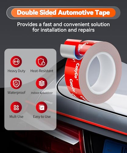 Double Sided Tape Heavy Duty, 15FT Outdoor Heat Resistant Automotive Waterproof Mounting Tape, 1.2In Width Super Strong Adhesion Foam Tape - size: 1.2In Width - 1 Rolls
