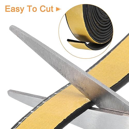 uxcell Weather Stripping 1" W x 1/8" T x 13ft L Adhesive Door Window Seal Strip Foam Seal Tape for Doors Window Insulation - size: 1"W x 1/8"T x 13ft L