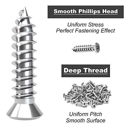 LuckIn 20 Pcs L Bracket Stainless Steel Corner Brace Sets, 90 Degree Right Angle Shelf Brackets with Screws for Wood Furniture, Chairs, Table, 50mm x 50mm, Silver, 2 Inch