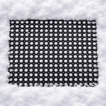 Heavy-Duty Rubber Mat, 24x32 Inches, Anti-Slip Door Mat for Residential & Commercial Use, Weather-Resistant, Honeycomb Design for Dirt Scraping, Easy Maintenance, Ideal for Indoor & Outdoor Entrances - size: 2' x 2'8" (Rectangular)