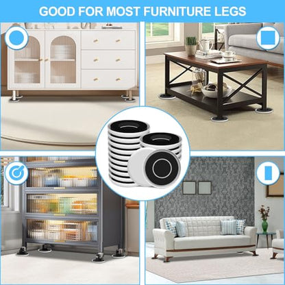 Upgrade Furniture Sliders, Furniture Sliders for Carpets, 16 PCS 4.3" Moving Pads with Anti-Slip Groove, Round Furniture Moving Sliders for Easy Move Bed Tables Cabinet Heavy Duty, Protect Carpets - size: 4.3in Round 16Pack