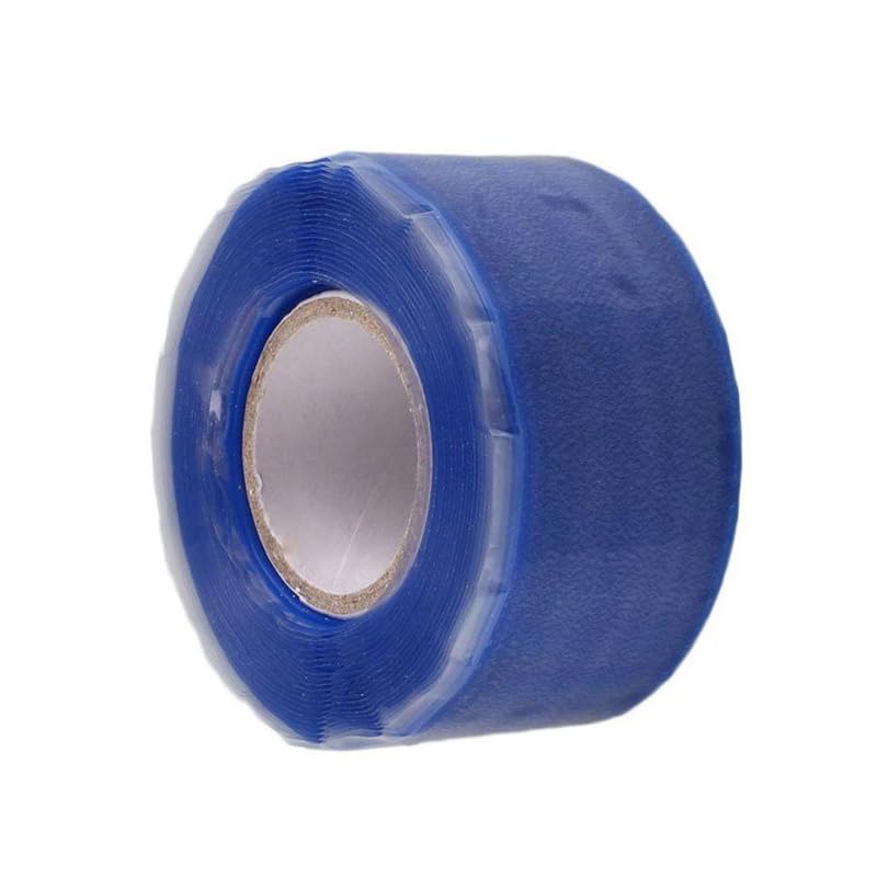 Super Strong Waterproof Tape Stop Leaks Seal Repair Tape Performance Self-Fluxing Silicone Tape Adhesive Insulating Duct Tapes (Blue) - color: blue