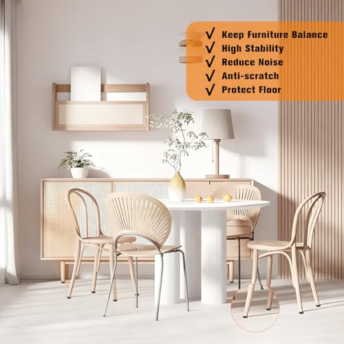 12PCS 1/4" Threaded Leveling Feet Set – Durable Furniture feet, Easy Screw-in Furniture levelers, Floor Protectors, Table levelers Ideal for Tables, cabinets, Chairs, and Stool Legs