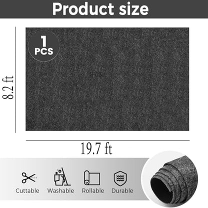 Oil Spill Mat, Garage Floor Mat for Under Car, Absorbent Oil Pad Waterproof Backing Protects Floor - size: 8'2"*19'7"