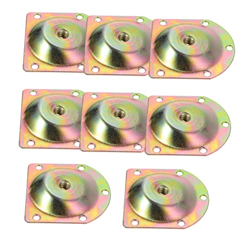 Furniture Leg Mounting Plates 8pcs Iron Slope Leg Attachments 12° Angle for Sofa Couch - color: Multi Color