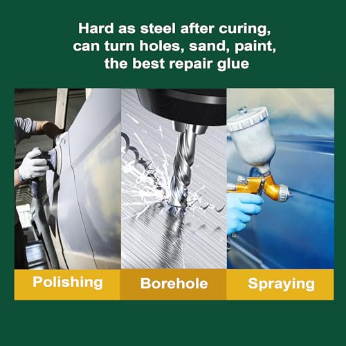 Metal Glue Heavy Duty Waterproof, Metal to Metals Adhesive, Liquid Weld, Welding Glue, Cold Weld, Exhaust Repair kit, Weld Stainless Steel, Iron, Aluminum, Fiberglass, Plastic, 1.76 oz - size: Metal Glue 1 Pcs