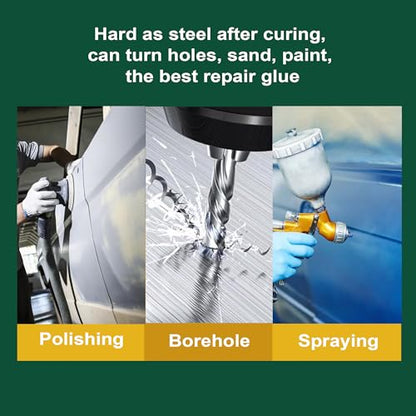 Metal Glue Heavy Duty Waterproof, Metal to Metals Adhesive, Liquid Weld, Welding Glue, Cold Weld, Exhaust Repair kit, Weld Stainless Steel, Iron, Aluminum, Fiberglass, Plastic, 1.76 oz - size: Metal Glue 1 Pcs
