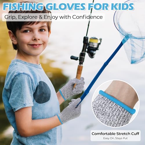 HANDLANDY Kids Cutting Gloves, Food Grade Safety Gloves for Cooking, Fishing, Whittling, Wood Carving - size: XX-Small