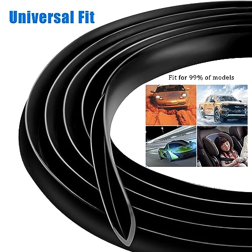 Car Door and Window Rubber Seal Strip - Universal Self-Adhesive Weather Stripping for Auto (13.2FT/4M, V-Type)