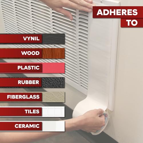 XFasten Waterproof Patch Seal Repair and Leak Shield Tape, White, 6-Inch x 5-Foot, Weatherproof Water Barrier Tape for Chimney, Roof, Boat, and HVAC Hose Repair - color: White