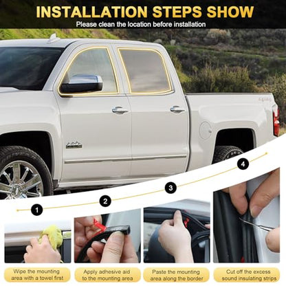 D Shape Door Rubber Seal – Weather Stripping for Truck Camper Doors, 1 Inch EPDM Self Adhesive Rubber Seal Strip for Fill Gaps, Heavy Duty RV Slide Out Exterior Use (6.5 ft) - size: 6.5 Feet