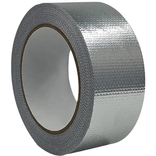 Professional Adhesive Tape for Sound Deadening Installation Finishing Sealing, Reinforced Aluminum Foil Tape (Silver Rip-Stop), 2.0 in Widen 6.0 Mils Thickness
