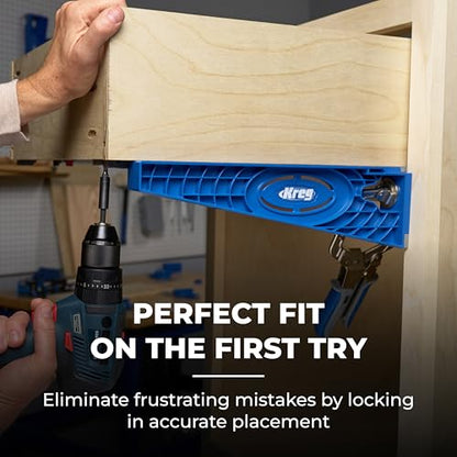 Kreg KHI-Slide Drawer Slide Jig - Drawer Slide Jig Kit - Drawer Slide Tool - for Cabinets, Drawers, Desks & More - Easily Install Drawer Slides - Set of 2