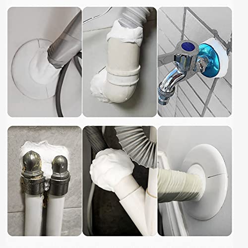 New Waterproof Duct Seal Repair Sealing Clay 6 Pack White Moldable Silicone Putty, Quick Mending Mud for Pipe Connection, Wall Hole, Air Conditioning Holes