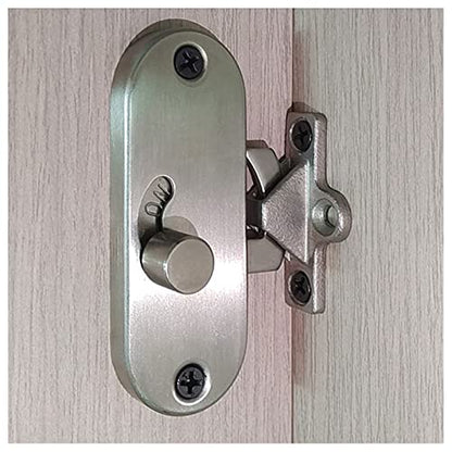 Sliding Bolt Door Lock,Slide Locks for Inside Door,90 Degree Moving Door Right Angle Buckle Privacy Lock, 90 Degree Latch