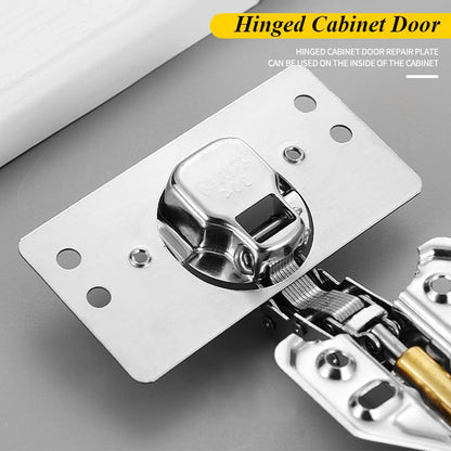 Cabinet Hinges Repair Plate, Stainless Steel Brackets Kit, Kitchen Cupboard Door Mending Mount Replacement Plates Includes Fixing Screws, Protect Wooden Cabinet, Wardrobe, Small Furniture - color: 8pcs 9x4.7cm