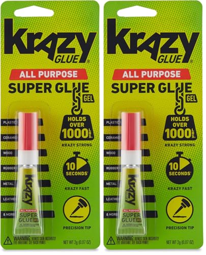 Krazy Glue, All Purpose Gel, Precision Tip, 2 g (Pack of 2) - size: 1 Count (Pack of 2)