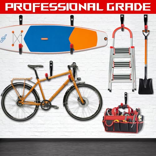 8-Pack Utility Hook,Garage Storage Hooks, Heavy Duty Utility Hooks, Heavy Duty Hook, 7.8" & 3.8” Garage Hanging Storage for Bikes, Kayak and Hanging Ladders - style: 4 Pack 7.8"+4 Pack 3.8"