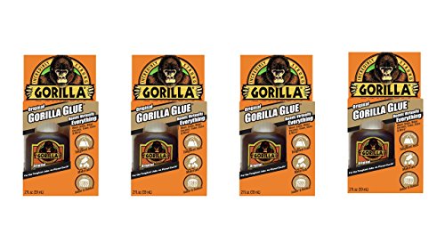 Gorilla Original Gorilla Glue, Waterproof Polyurethane Glue, 2 Ounce Bottle, Brown, (Pack of 4) - style: 4 - Pack