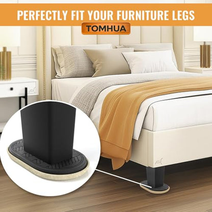 Furniture Sliders for Hardwood Floors Felt-8 Pack 9-1/2" Oval Reusable Furniture Slider with Extra Thick Design - Heavy-Duty Furniture Movers - Beige Felt Sliders Effortless Moving - color: Beige 8pcs