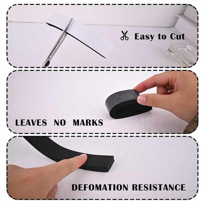 Black Foam Weathe Stripping 2 inch Wide x 1/4 inch Thick,Closed Cell Foam Tape with Self-Adhesive,Single Sided Weatherstripping for Window, Door Seal,High Density Weatherstrip 16.5 Feet - size: 2in x 1/4in x 16Ft