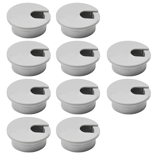 EASYEAH 10 Pcs Desk Grommet 1-3/8" / 35 mm, Desk Cord Hole Cover, Cable Grommet ABS Plastic, Desk Hole Grommet for Home & Office Pc, Detachable Cable Cord Organizer-Light Grey - color: Light Grey 10pcs, size: 1-3/8" / 35 mm