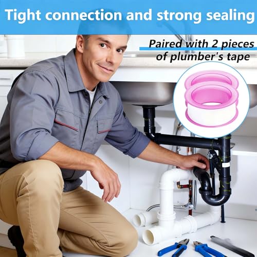 10PCS Shower Pipe Extender, Shower Head Extension Pipe, Stainless Steel G1/2 Male To Female Thread, Length Extender Pipes Fitting Nipple for Showers, Faucets, and Plumbing With Ptfe Thread Seal Tape