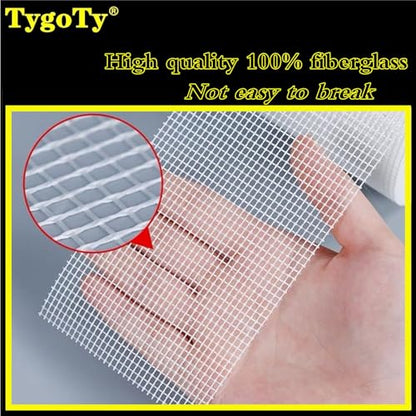 Drywall Joint Mesh Tape 2“×180 Ft，Strong Self-Adhesive 100% Fiberglass Drywall Repair Tape for Wall Crack and Seam Patch,White