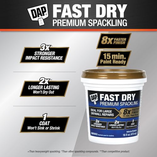 DAP Fast Dry Premium Spackling, Off White, 16 Oz (7079818440)