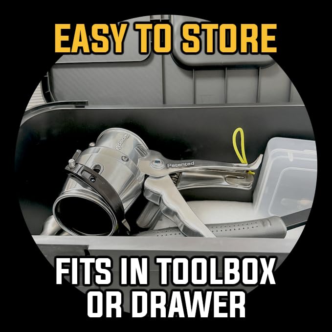 SILIGUN™ PRO Compact 24:1 Caulking Gun - No Drip Caulk Gun - Patent Design - Lightweight Aluminum Frame - Works with all 10 oz Tubes (SILIGUN PRO Scraper Kit) - color: Siligun Pro Scraper Kit