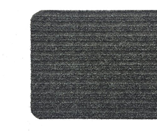 Stair Tread Collection Skid Slip Resistant Carpet Stair Treads Set of 13 (8 in x 30 in), Dark Grey Stair Protector Mat - color: Dark Grey, size: 13 Pcs - 8"x30"