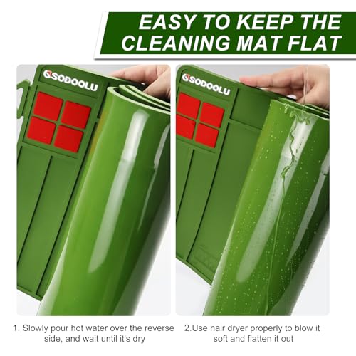 Gun Cleaning Mat Rifle Cleaning Mat Large, Magnetic Gun Maintenance Mat with Cleaning Supplies & Ruler, Universal Gun Cleaning Kit with Anti-Slip Rubber Cleaning Pad for All Guns - color: Green