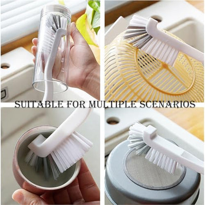 Cleaning Brush, 9 Pcs Hard Bristle Crevice Cleaning Brush Set for Kitchen Bathroom Toilet Grout Bottle Gap Window Tracks, Multifunctional Home Essentials Scrub Cleaning Tools - color: 03. Black(9p2)