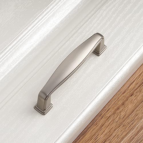 KOOFIZO 30 Pack 3 Inch Brushed Nickel Kitchen Cabinet Pulls Satin Silver Cabinet Handles Nickel Cabinet Hardware for Kitchen Cabinets 1817 Drawer Dresser Cupboard Bedroom - color: Brushed Nickel, size: 3" CC - 30Pcs