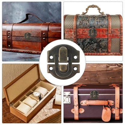 Ymapinc 2 Packs Small Hinges for Wooden Box,Mini Antique Bronze Wooden Box Hingesfor Crafts with Matching Screws for DIY Projects,Jewelry Boxs,Small Cabinet