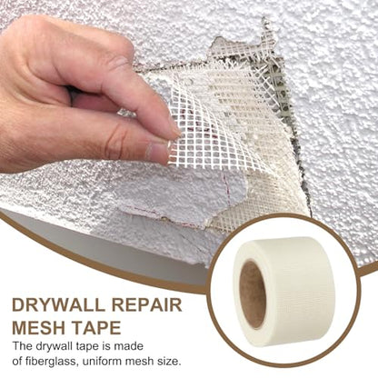 PATIKIL Drywall Repair Mesh Tape, 3 inch x 82 ft Fiberglass Repair Patch Self-Adhesive Dry Wall Joint Tape 12 Mesh Wall Hole Crack and Seam Patch, White - size: 3 Inch X 82 Feet