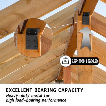 8 PCS Heavy Duty Steel Corner Brackets, 4"x4"x3" 90 Degree L Right Angle Bracket, DIY L Shelf Brackets, Metal Joint Timber Connector Support for Wood Shelves, Furniture - size: 4x4x3- 8pcs
