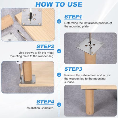 uxcell 5Pcs Furniture Leg Flat Mounting Plates, 100mm/3.9inch Flat T-Plate Connector Attachment Bracket Base with Screws for Chair Sofa Cabinet Repair - size: 100mm