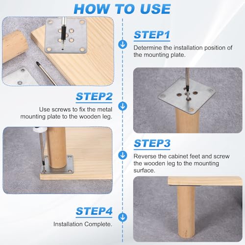 uxcell 5Pcs Furniture Leg Flat Mounting Plates, 90mm/3.5inch Flat T-Plate Connector Attachment Bracket Base with Screws for Chair Sofa Cabinet Repair - size: 90mm