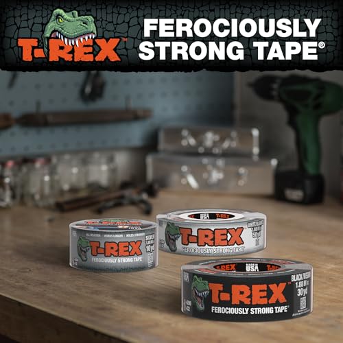 T-REX Tape Heavy Duty Duct Tape with UV Resistant & Waterproof Backing for Ferociously Strong Repairs, 1.88" x 30 yd, Gunmetal Gray, 1 Roll - color: Gunmetal Gray, size: 1-Roll, 30 Yds x 1.88"