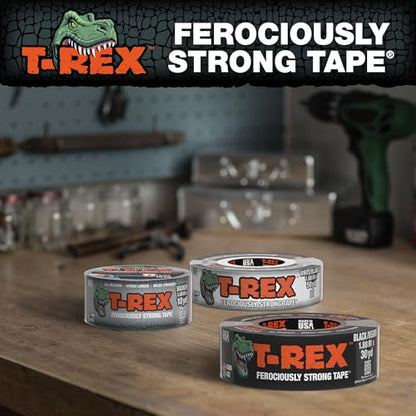 T-REX Tape Heavy Duty Duct Tape with UV Resistant & Waterproof Backing for Ferociously Strong Repairs, 1.88" x 30 yd, Gunmetal Gray, 1 Roll - color: Gunmetal Gray, size: 1-Roll, 30 Yds x 1.88"