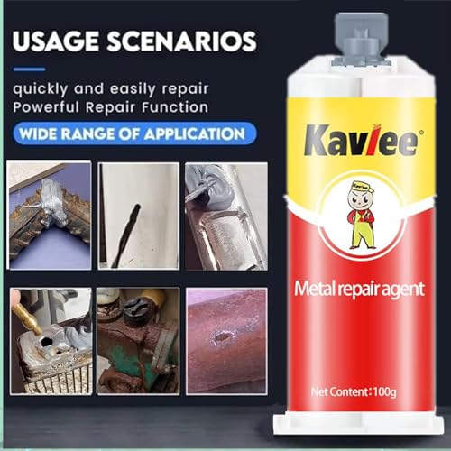 Metal Glue, Metal Repair Agent, Strong Foundry Glue, AB Waterproof Sealant, All-Purpose Repair, Suitable for Repairing All Surfaces 3.5oz
