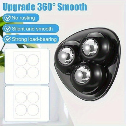 16pcs Heavy-Duty Self-Adhesive Rotating Wheels, Smooth 360° Spin, Compact Mobile Feet