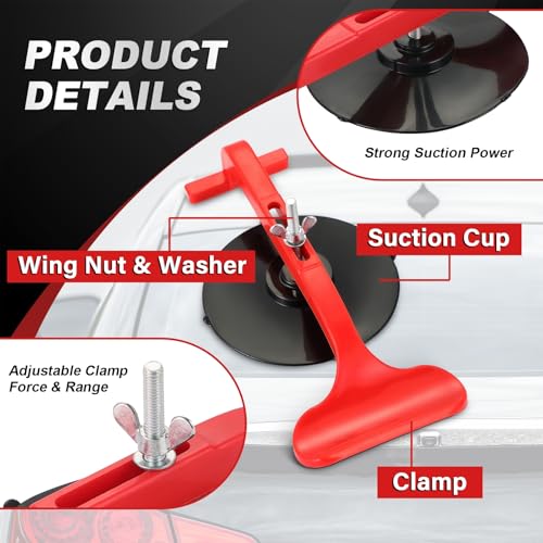 DASBET 6PCS Suction Cup Clamp Set Suction Cup Clamps for Convertible Glass Windshield Repair/Gluing Adjustable Glass & Windshield Repair Tools