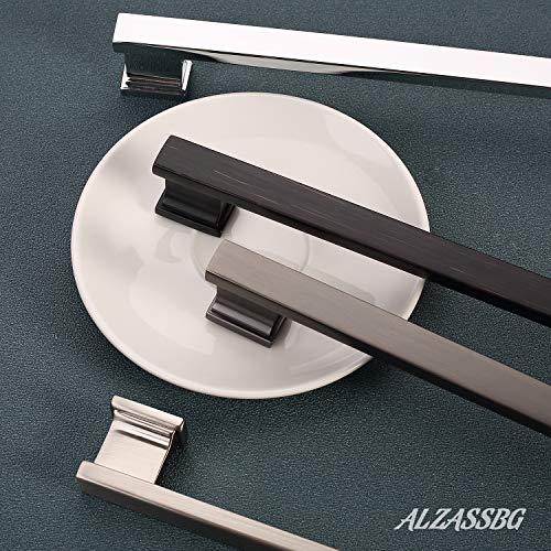 Alzassbg 10 Pack Matte Black Cabinet Pulls, 5 Inch(128mm) Hole Centers Kitchen Cabinet Handles for Cabinets and Drawers AL3061MB - color: Matte Black, size: 5" Hole Center