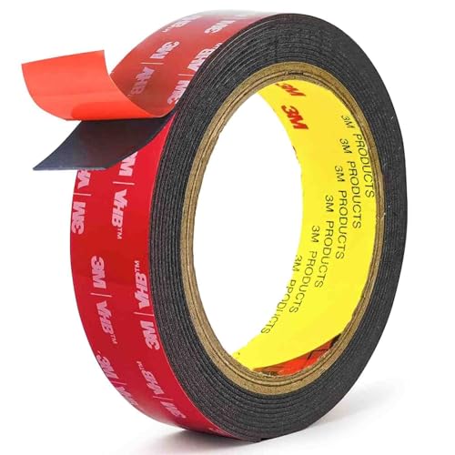 Hasaky Double Sided Tape Heavy Duty Mounting Tape Strong Adhesive Tape Waterproof Foam Tape Picture Hanging Strips for LED Strip Light Indoor and Outdoor (1in X 10ft) - size: 1in x 9.85ft