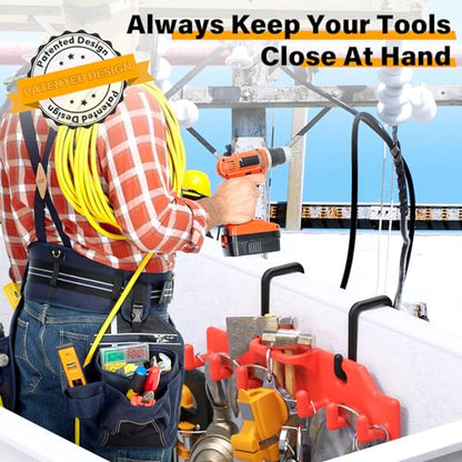 Lineman Tool Board, Bucket Truck Hook Organizer, Line Work Buckets Accessories,Tool Organizer for Bucket Trucks and Lineman, Including Two 3” Aerial Bucket Hooks and Two 2” Aerial Bucket Hooks.