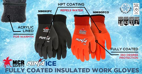 MCR Safety Coated Gloves, XL, Black, PR (N9690FCXL) - size: X-large (Pack of 1)