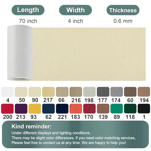 Linen Canvas Repair Tape, 4×63 Inches Light Beige Waterproof Self-Adhesive Patch for Outdoor Gear,Durable Fabric Tape for Boat Covers,Couch,Tents, Sofas, Sun Shades, Awnings, Lounge Chairs - color: Light Beige